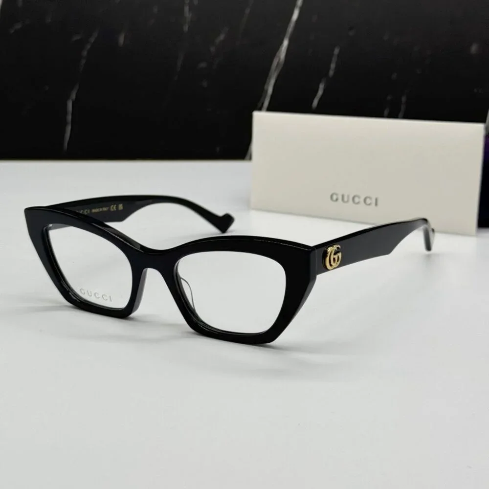 NEW GG1334O 001 GUCCI BLACK CAT EYE WOMEN GUCCI EYEGLASSES